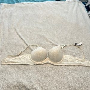 Aerie Ivory floral lace push-up bra